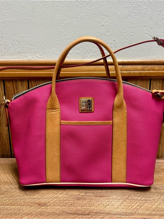 Dooney & Bourke Handbags - Dooney & Bourke Hot Pink Pebble Leather Satchel Crossbody